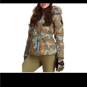 Obermeyer Women's Camouflage Ski Jacket with Fur Hood